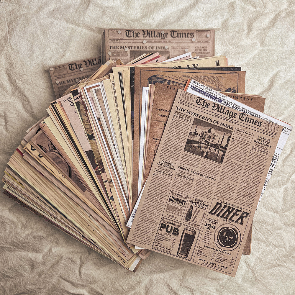 118Pcs Vintage Old Newspaper C - Art Craft Journal avaliação e preço