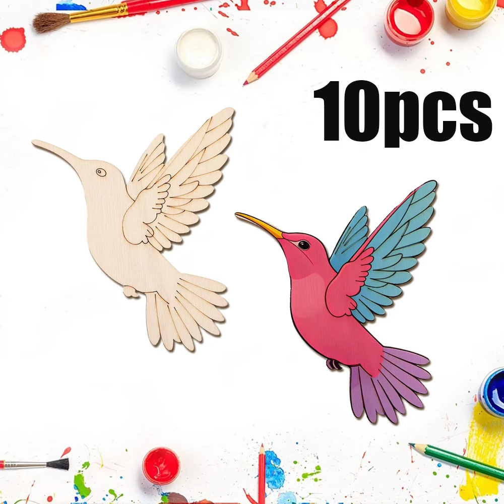 10pcs Unfinished Wood Animal B - Art & Craft Jojo avaliação e preço