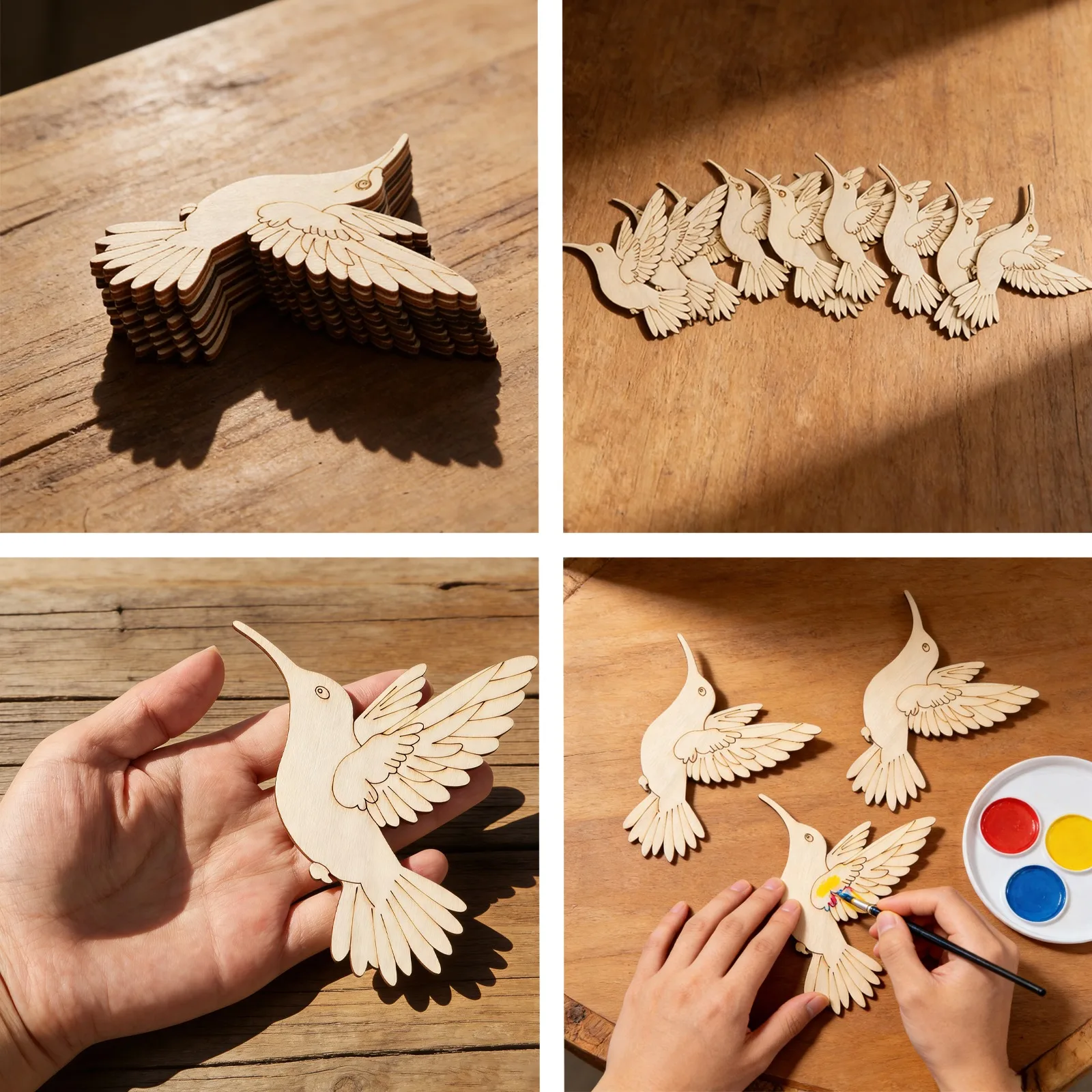 10pcs Unfinished Wood Animal B - Art & Craft Jojo avaliação e preço