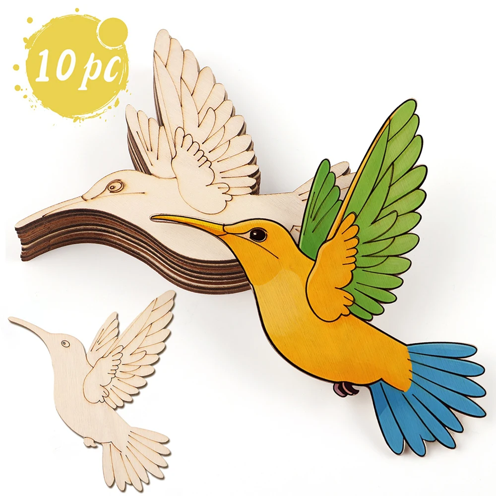 10pcs Unfinished Wood Animal B - Art & Craft Jojo avaliação e preço