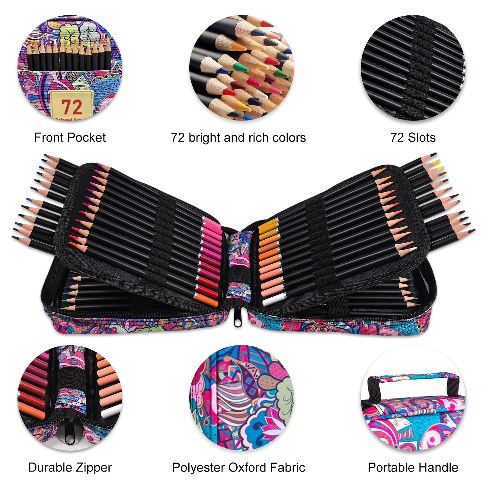 72/120 Colored Pencils Set wit - Colored Pencil Professional avaliação e preço