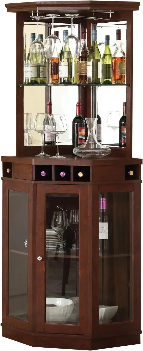 A Wood Frame Corner Bar with 5 - Art Craft Bar avaliação e preço