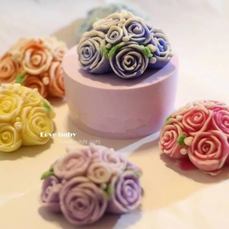 Rose Bouquet Candle Molds Rose - Art Craft Flower Making avaliação e preço