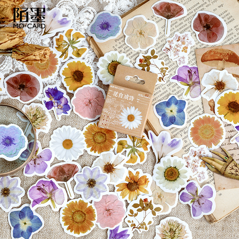 45 Pcs Fresh Flowers Sticker S - Art Craft 3 Year Old avaliação e preço
