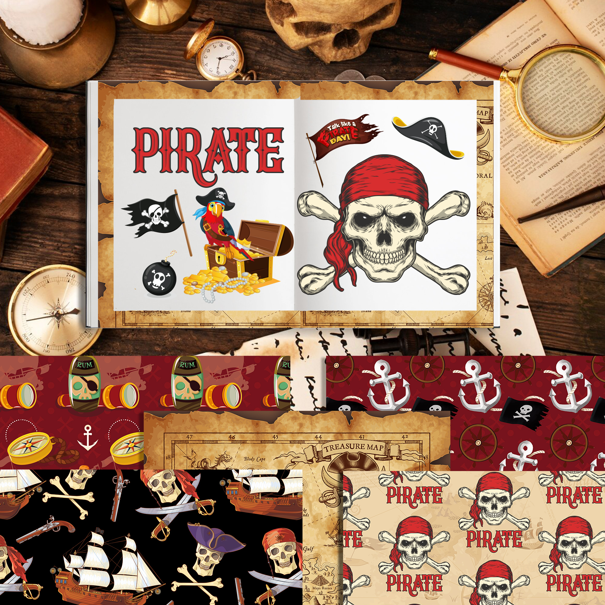 24pcs European Pirate Theme DI - Art Craft With Paper avaliação e preço