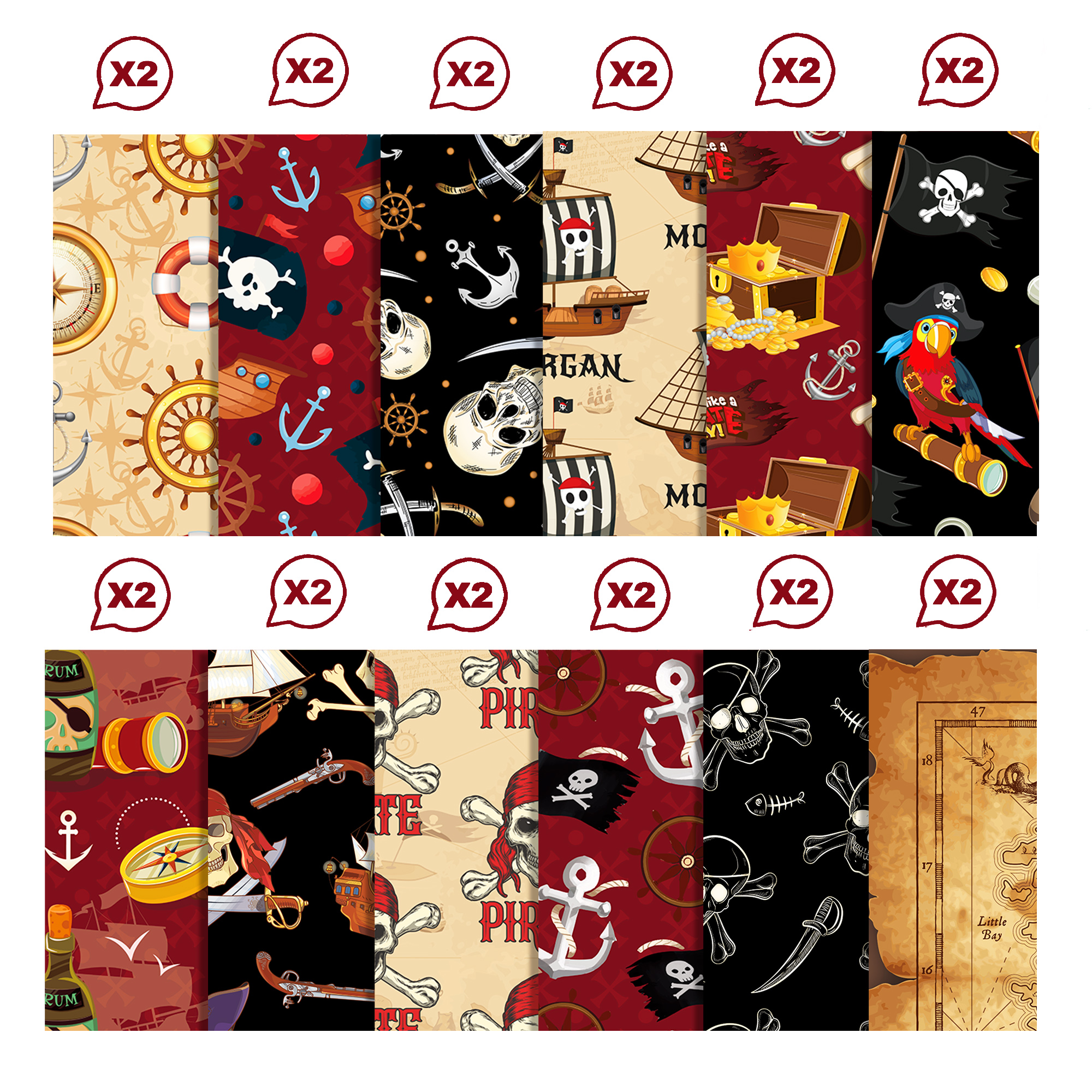 24pcs European Pirate Theme DI - Art Craft With Paper avaliação e preço