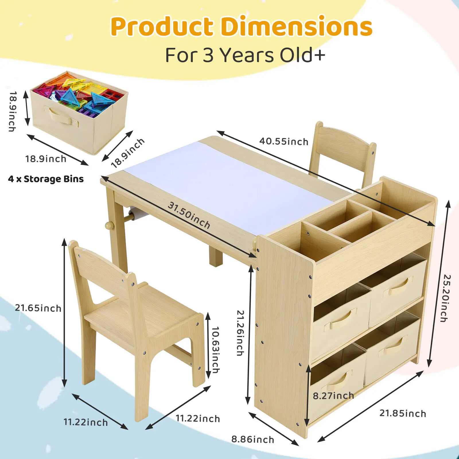 Kids Art Table and Chair Set w - Art Craft Quotes avaliação e preço