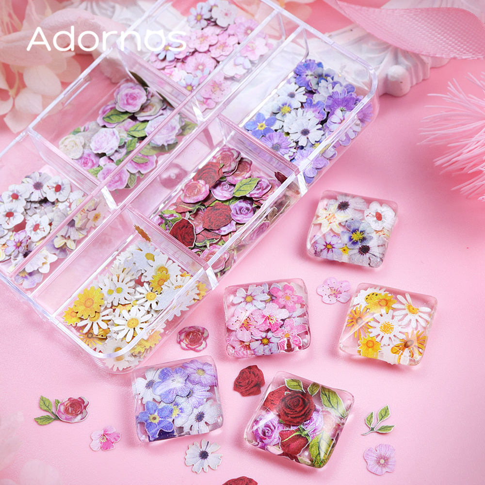 6 Grids Flowers Wood Pulp Chip - Art Craft Flower Making avaliação e preço