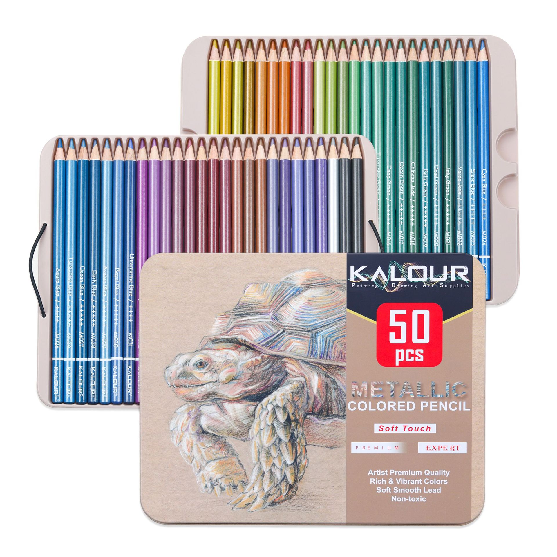 KALOUR 50 color luxury iron bo - Colored Pencil Professional avaliação e preço