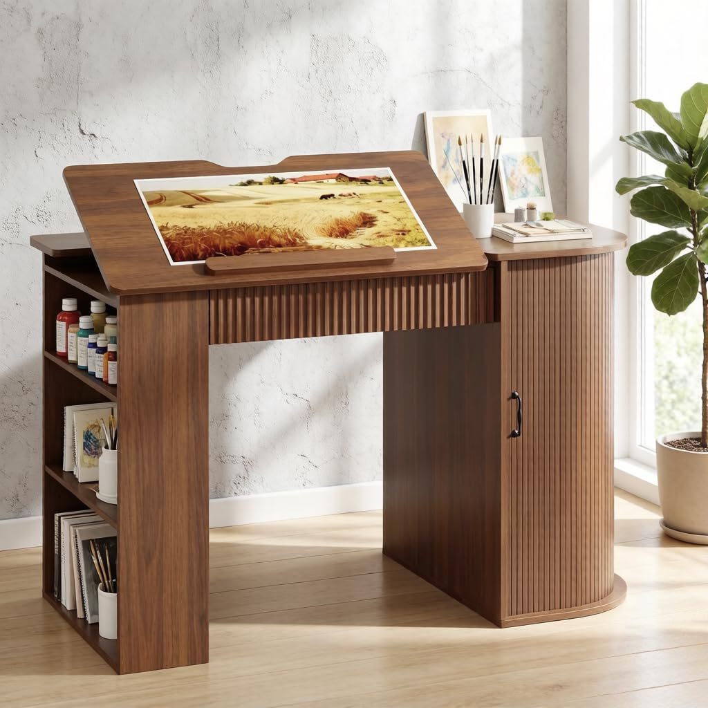 Drafting Table with Storage Ca - Art & Craft Jojo avaliação e preço
