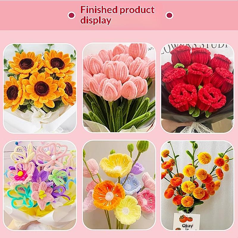200/300Pcs Chenille Stems 30cm - Art Craft Flower Making avaliação e preço