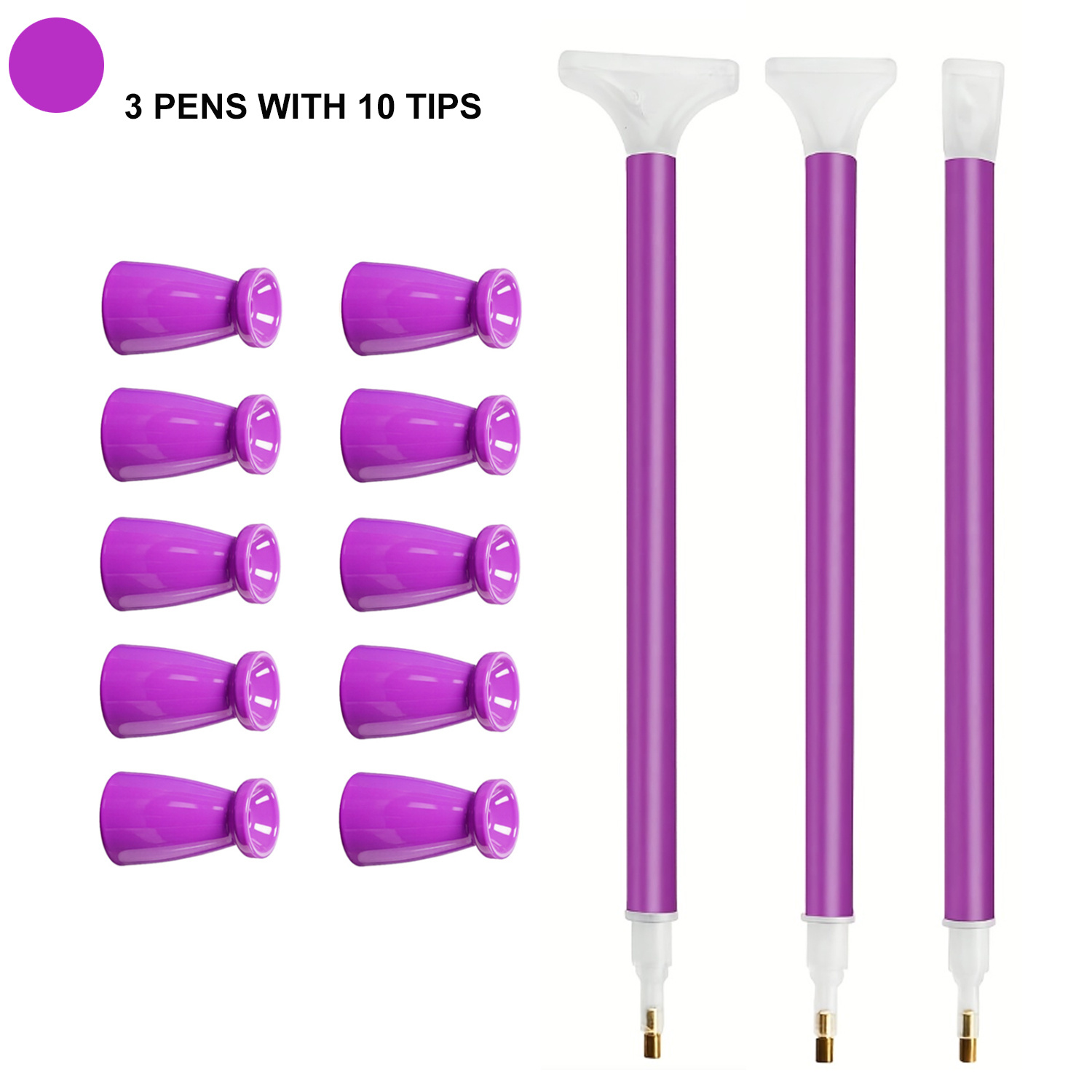 10 Silicone Tips & 3 Pens Diam - Art Craft Kit avaliação e preço