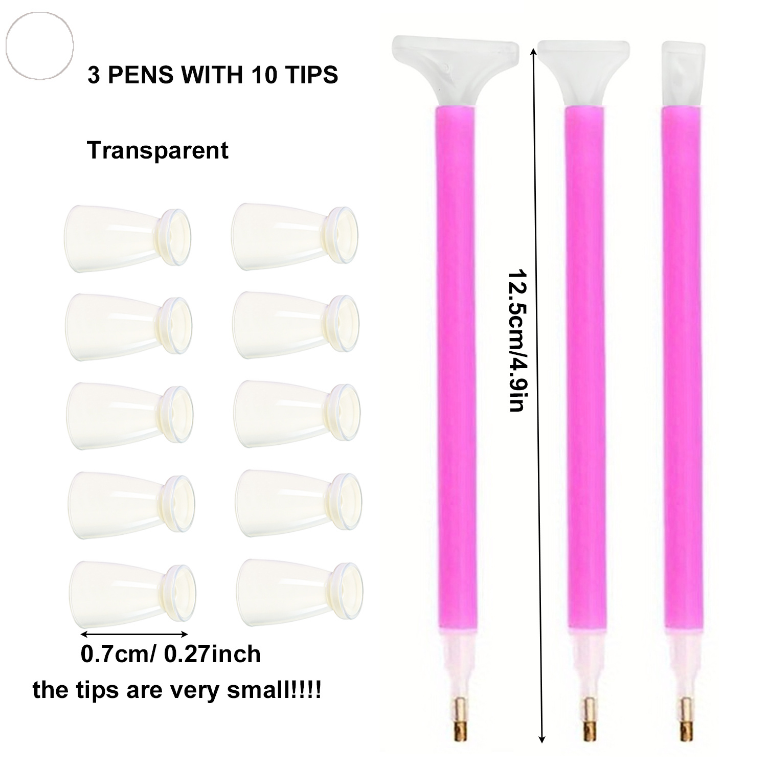 10 Silicone Tips & 3 Pens Diam - Art Craft Kit avaliação e preço