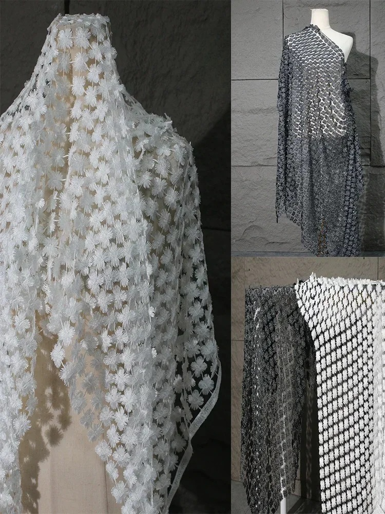 Mesh Fabric Black White Checke - Art Craft Upholstery avaliação e preço