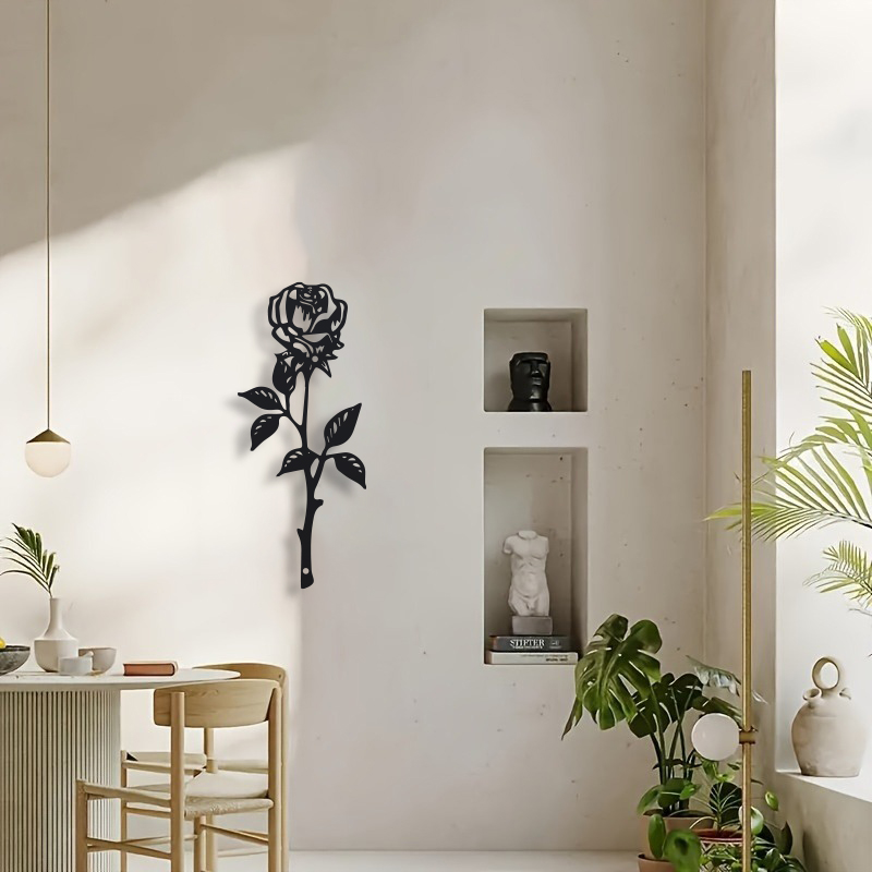 1pc Metal  Art Deco Rose Wall  - Art Craft Door avaliação e preço