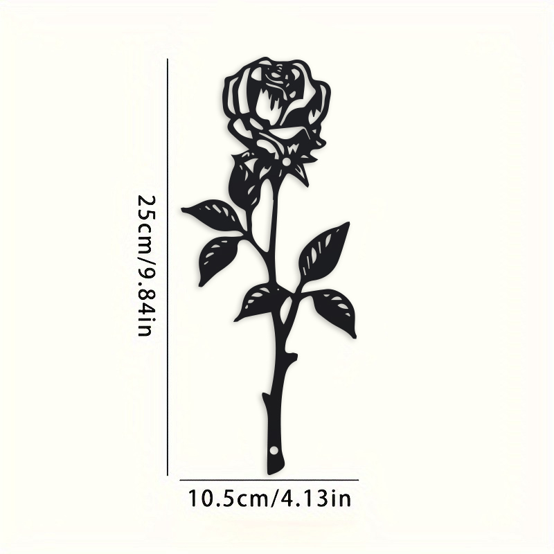1pc Metal  Art Deco Rose Wall  - Art Craft Door avaliação e preço