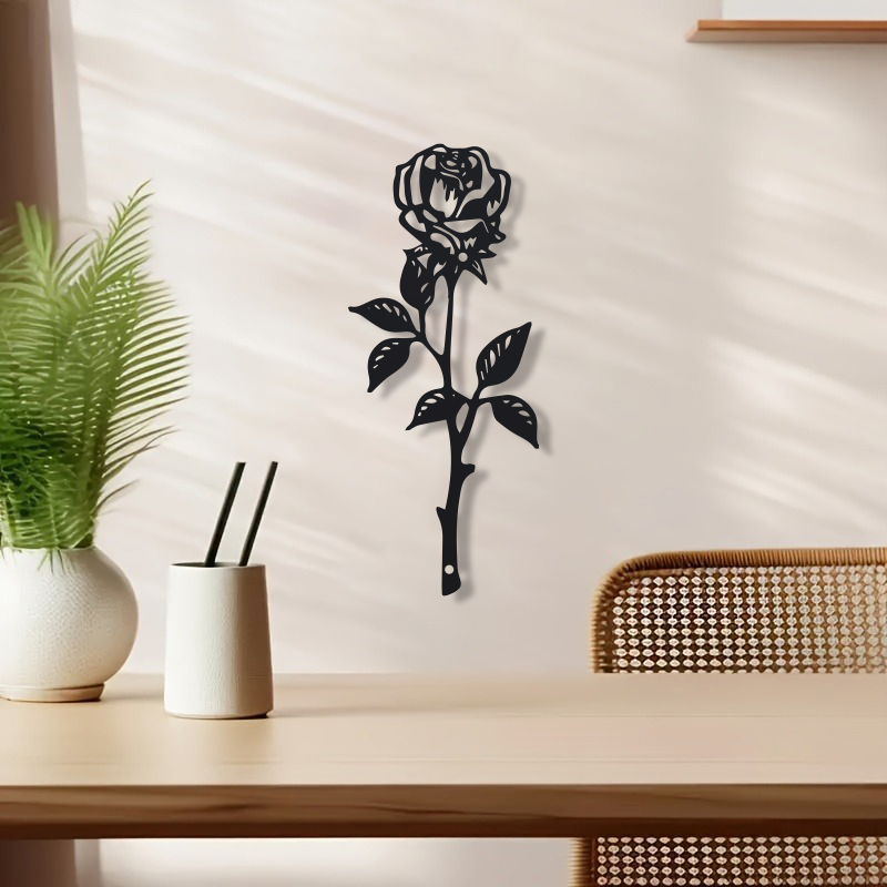1pc Metal  Art Deco Rose Wall  - Art Craft Door avaliação e preço