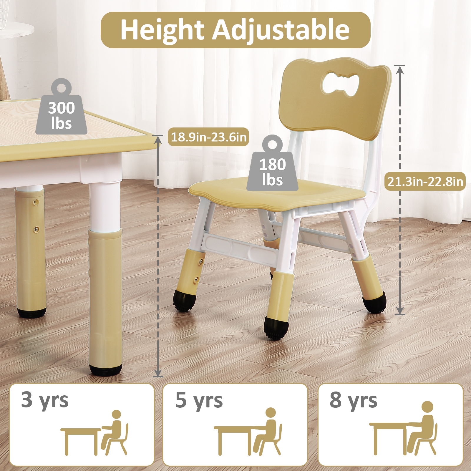Kids Table And 4 Chairs Set He - Art Craft Toddlers avaliação e preço