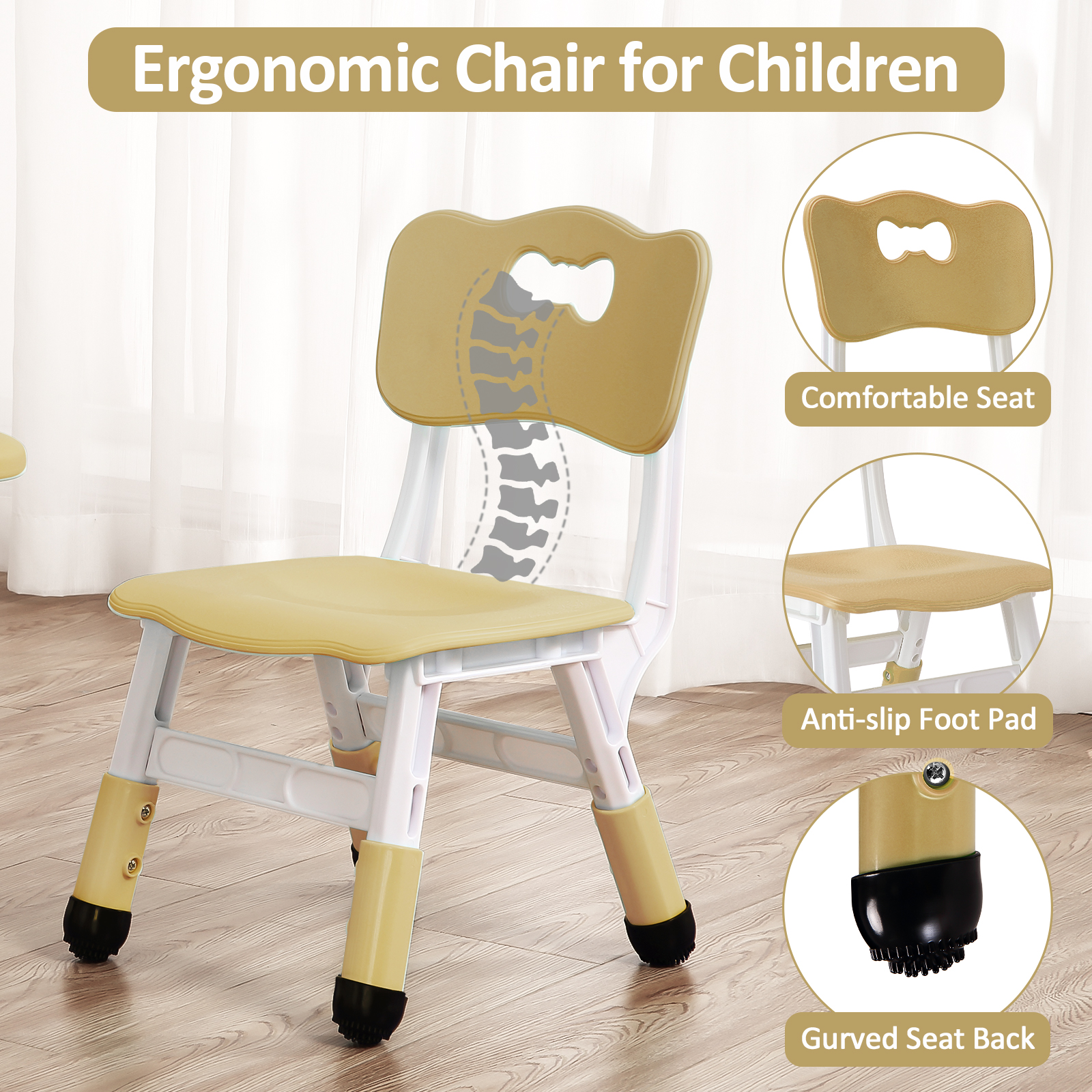 Kids Table And 4 Chairs Set He - Art Craft Toddlers avaliação e preço
