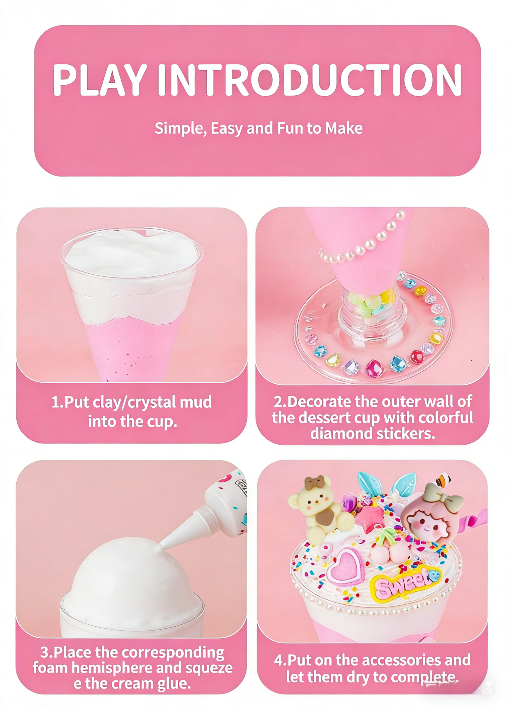 DIY Cream Glue Ice Cream Cup K - Art Craft Glue avaliação e preço