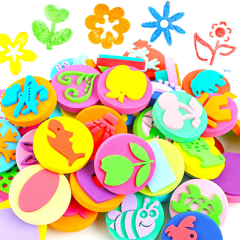 6Pcs/bag Foam Stamps for Paint - Art Craft 3 Year Old avaliação e preço