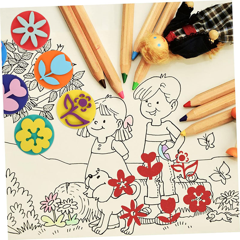 6Pcs/bag Foam Stamps for Paint - Art Craft 3 Year Old avaliação e preço