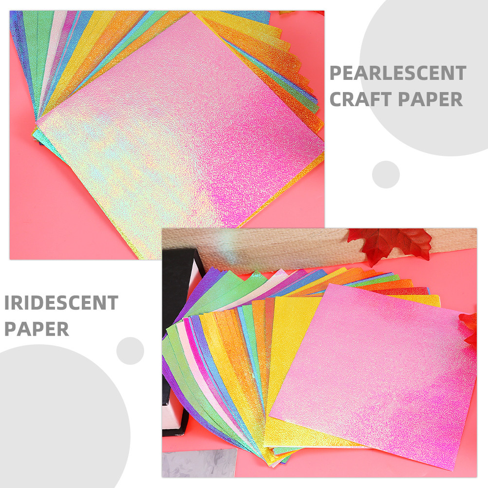 200 Sheets Pearlescent Origami - Art Craft With Paper avaliação e preço
