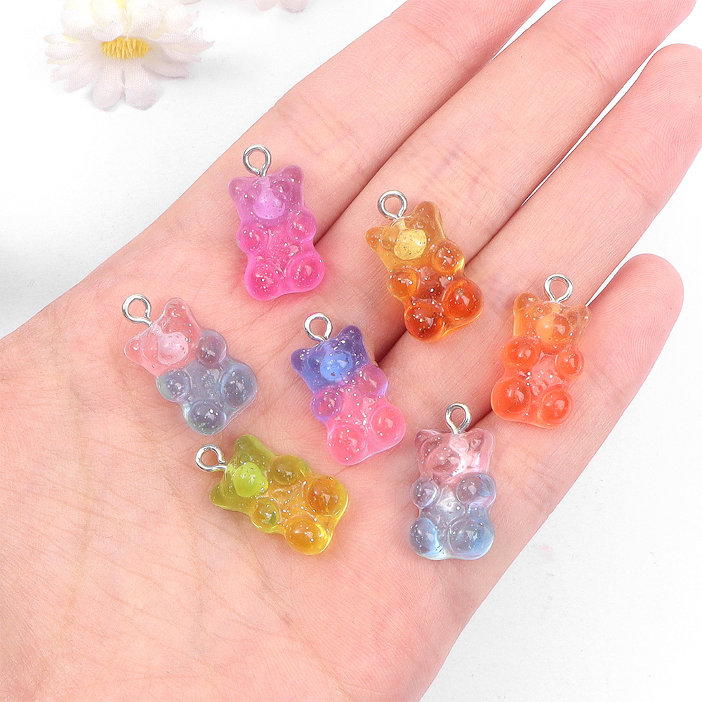 60pcs Dual Color Resin Bear Sh - Art Craft Resin avaliação e preço