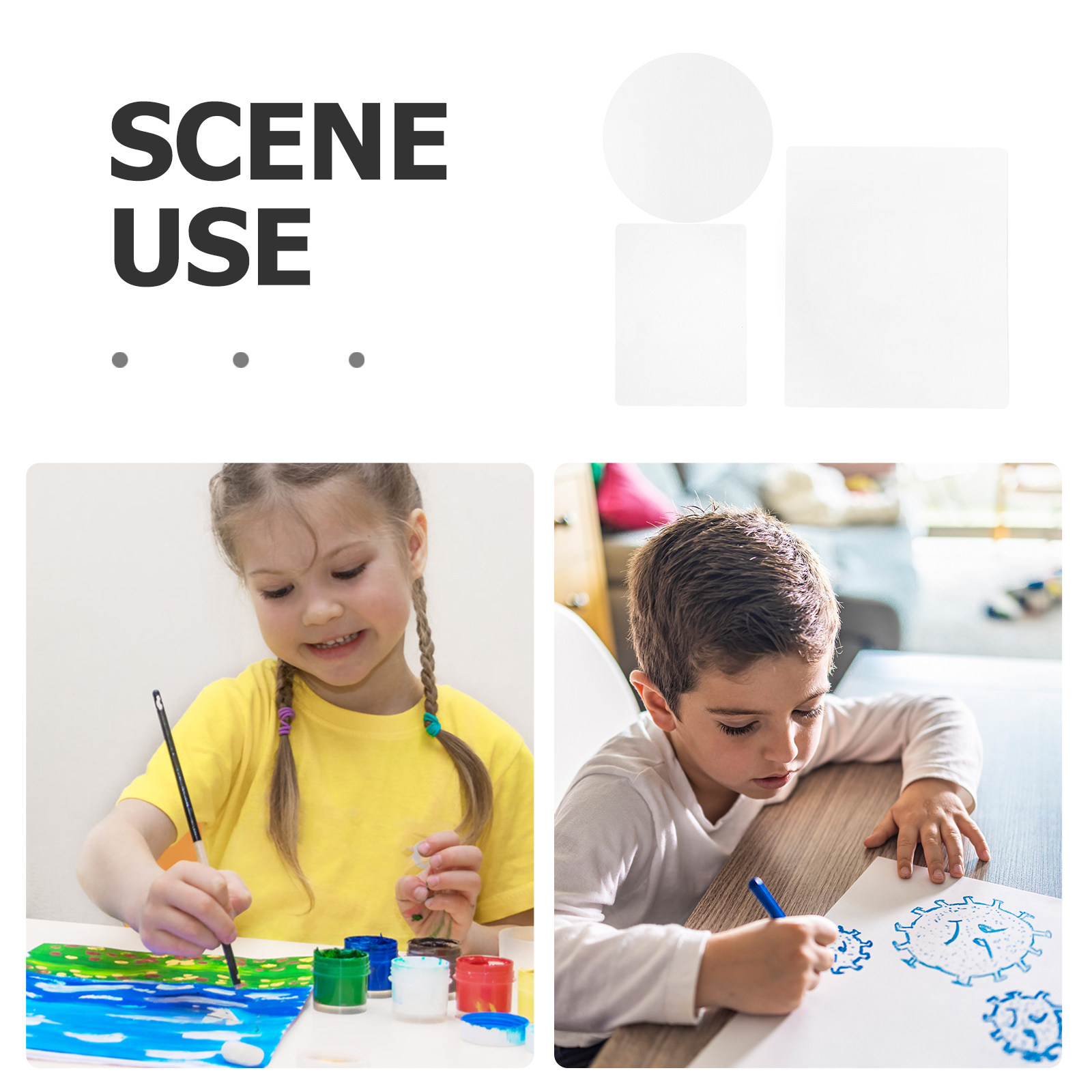 3Pcs Kids Gel Plate for Printi - Art Craft Journal avaliação e preço