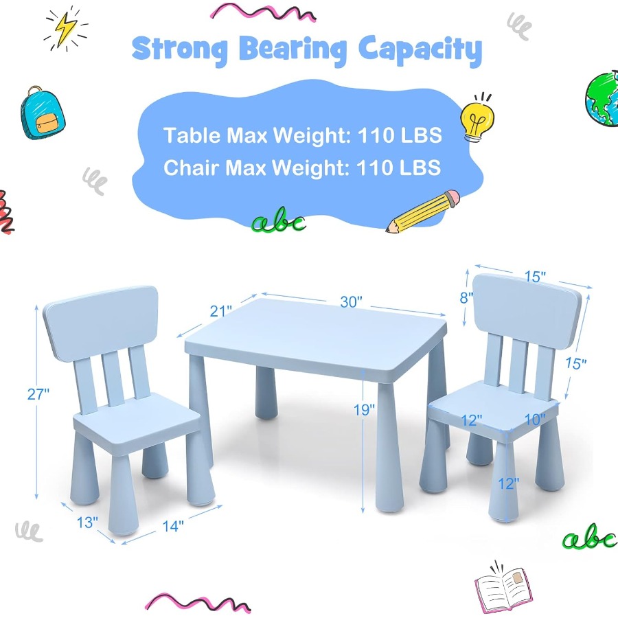Plastic Activity Table And 2 C - Art Craft Toddlers avaliação e preço