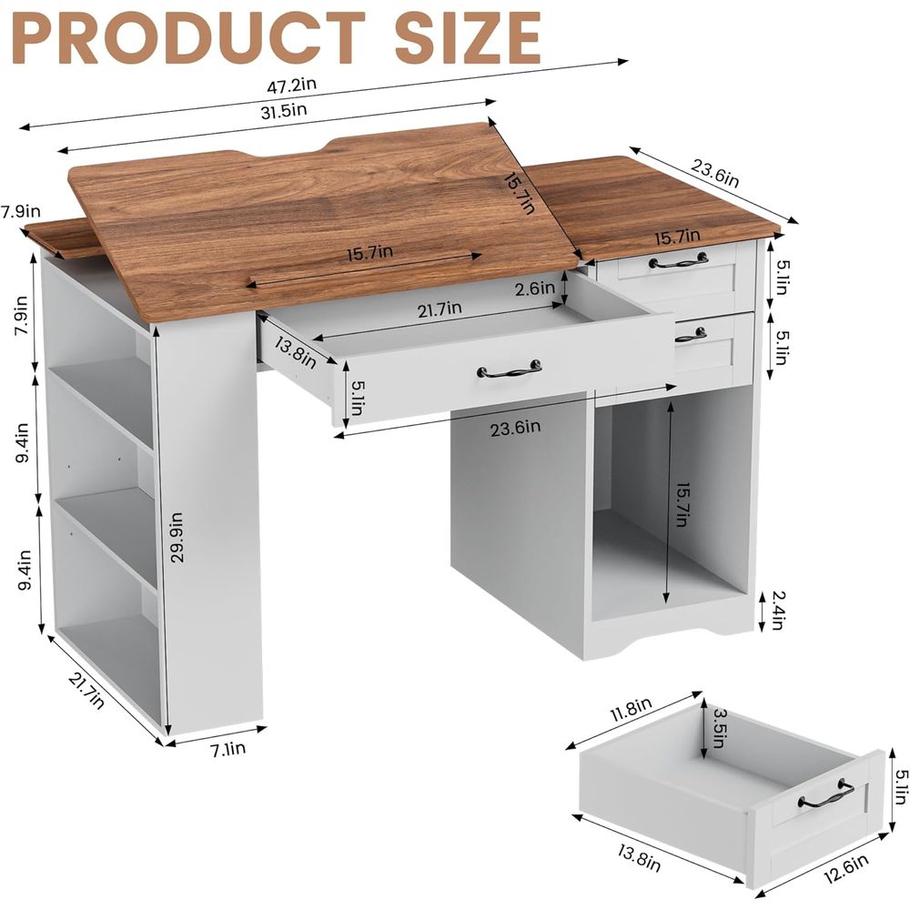 Adjustable Art Desk with Stora - Art & Craft Jojo avaliação e preço