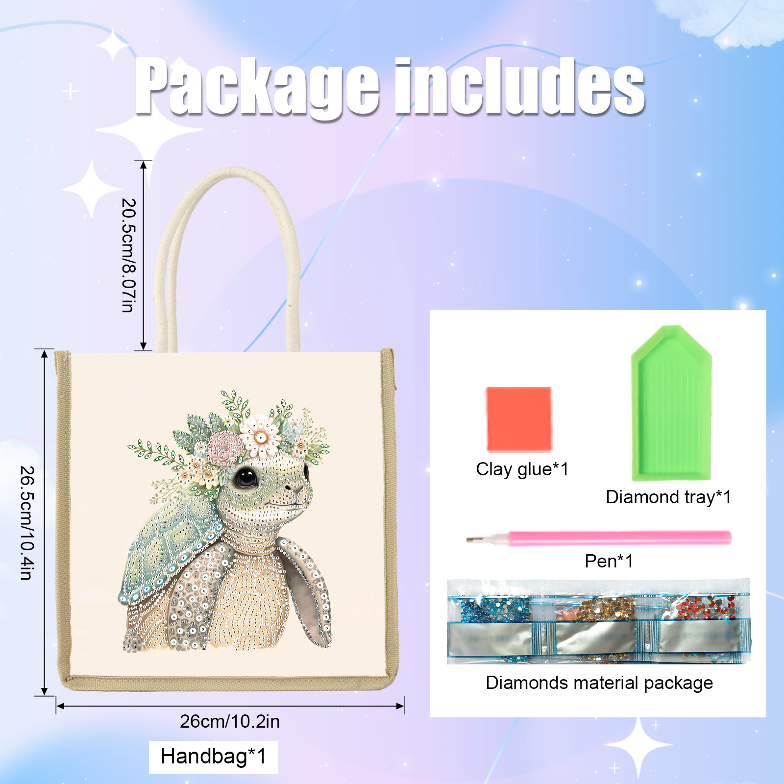 Diamond Art Painting Handbag K - Art Craft Bag avaliação e preço