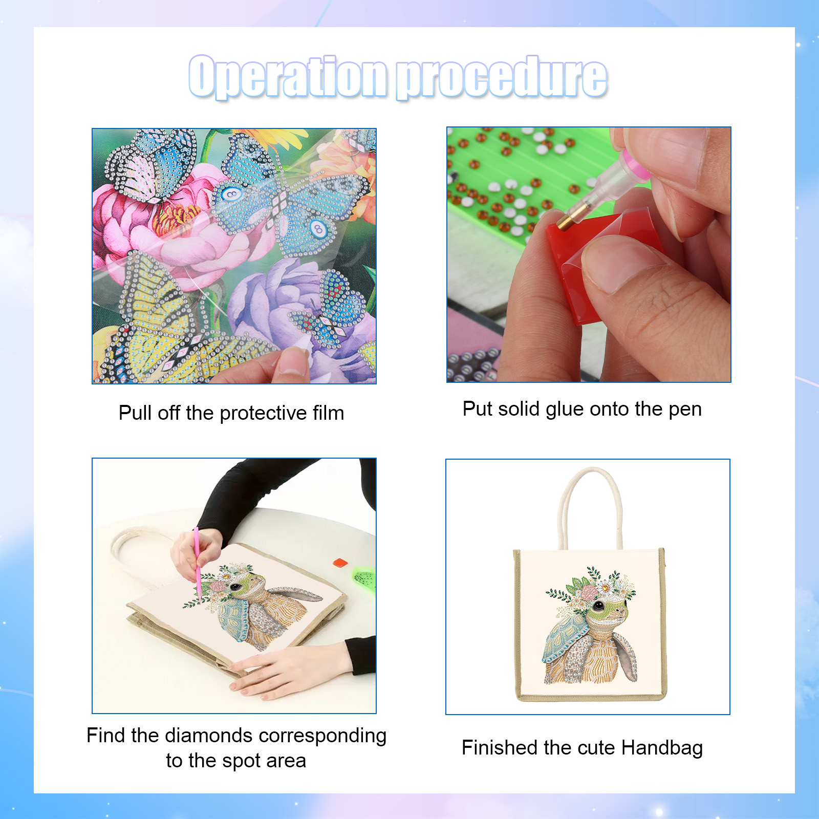 Diamond Art Painting Handbag K - Art Craft Bag avaliação e preço
