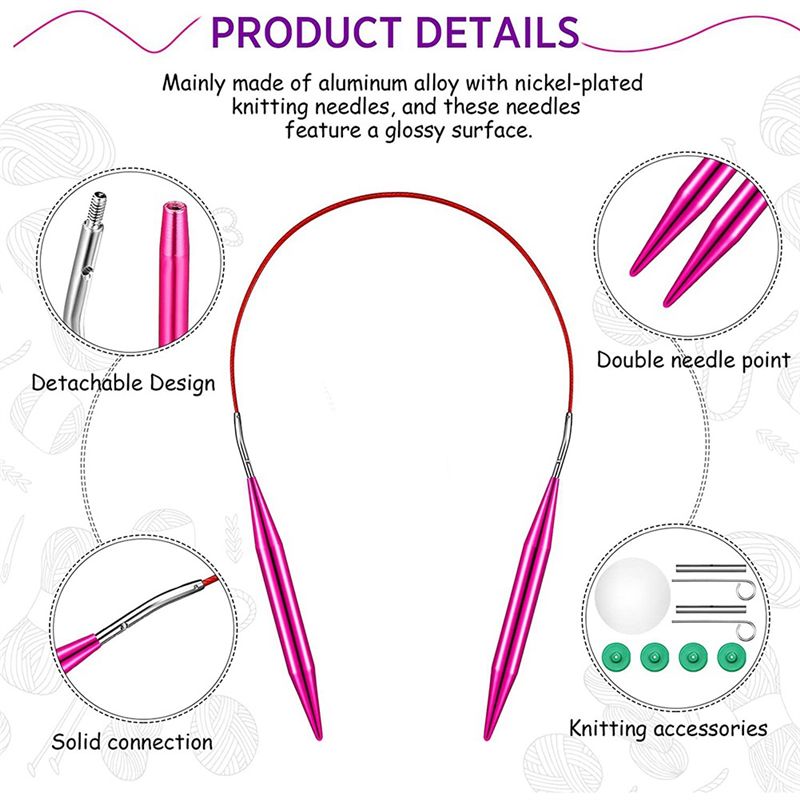 A60Z130 Pieces Aluminum Interc - Knitting Needle Circular avaliação e preço