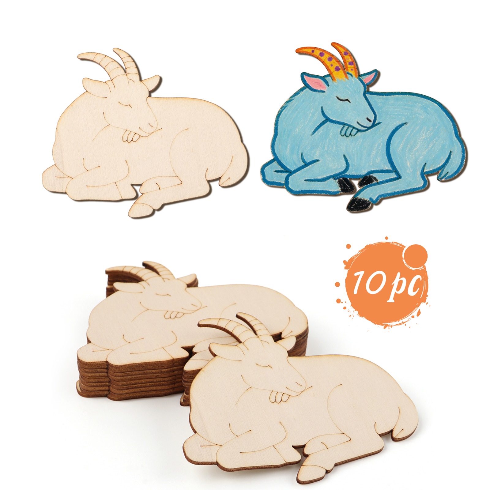 10pcs/set Unfinished Wood Shee - Art & Craft Jojo avaliação e preço