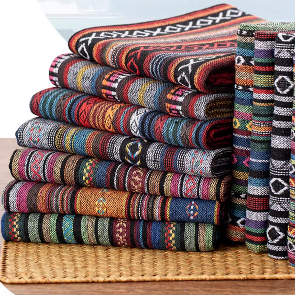 Ethnic Style Polyester Jacquar - Art Craft Upholstery avaliação e preço