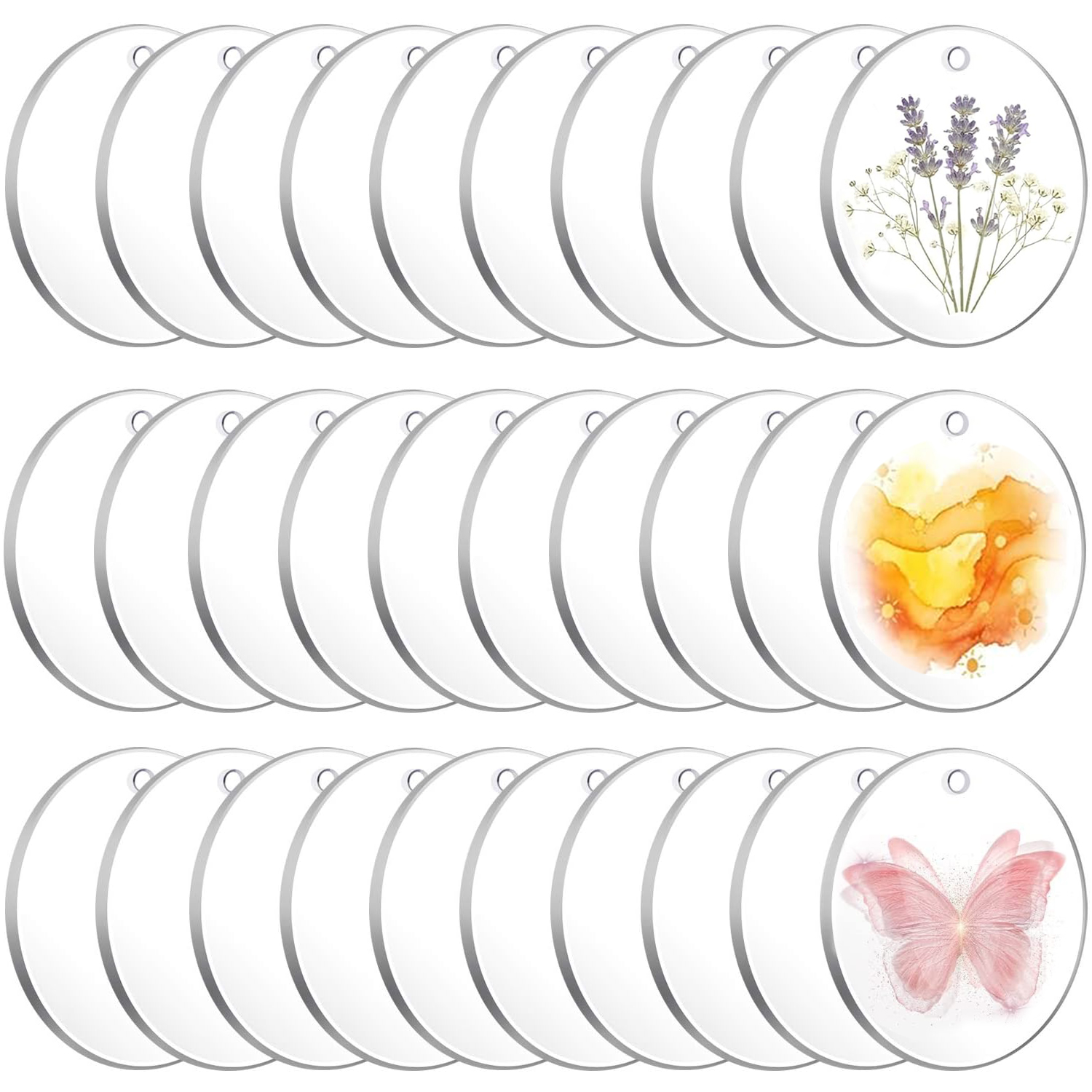 30 Pcs Clear Acrylic Circles 2 - Art Craft Gifts avaliação e preço