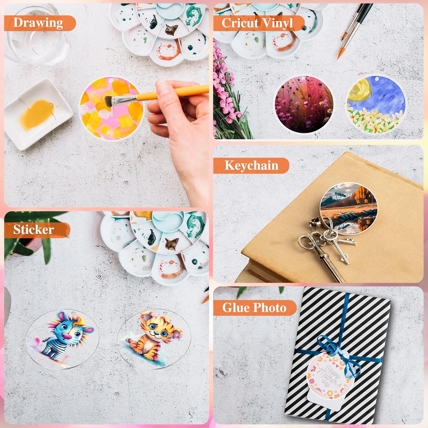 30 Pcs Clear Acrylic Circles 2 - Art Craft Gifts avaliação e preço
