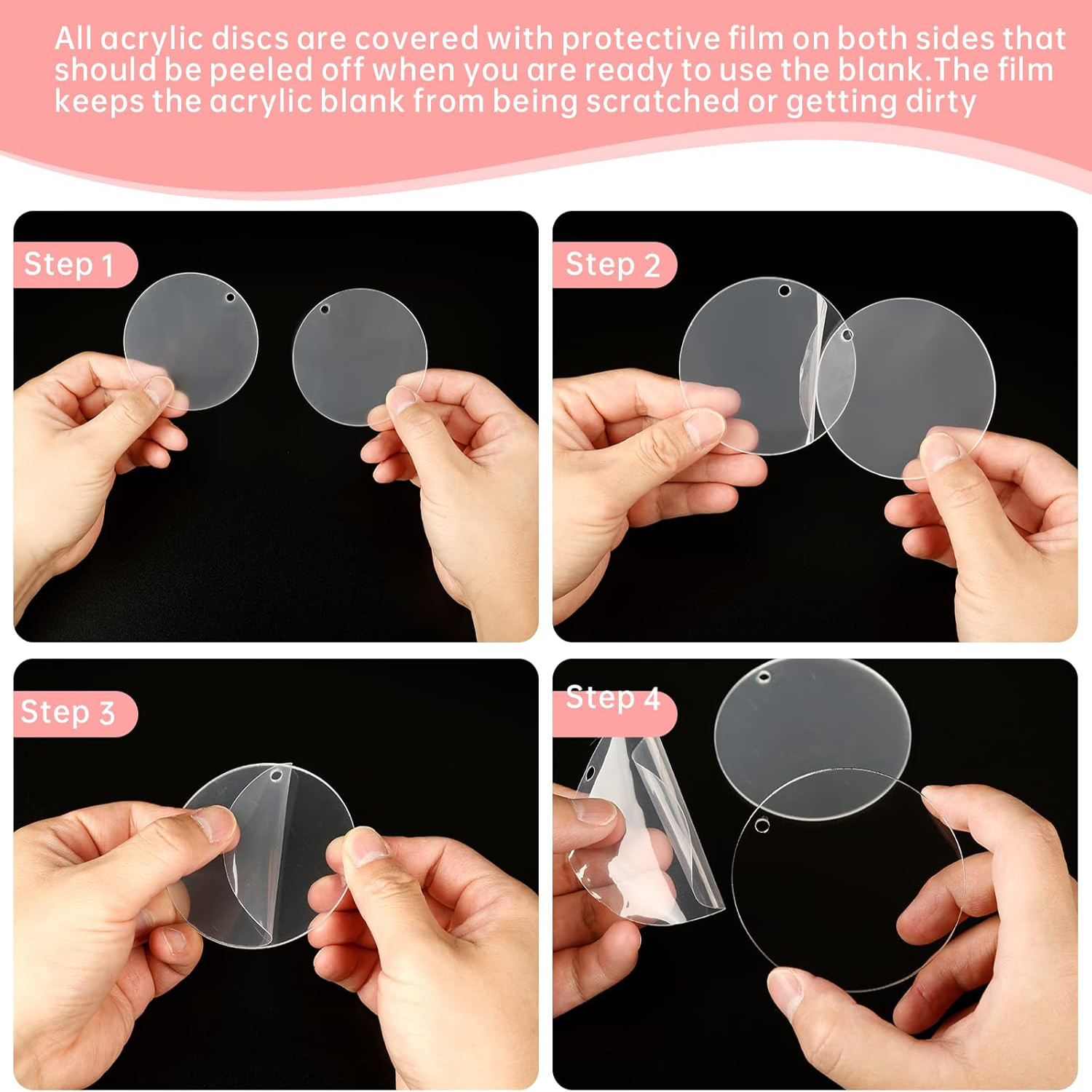 30 Pcs Clear Acrylic Circles 2 - Art Craft Gifts avaliação e preço
