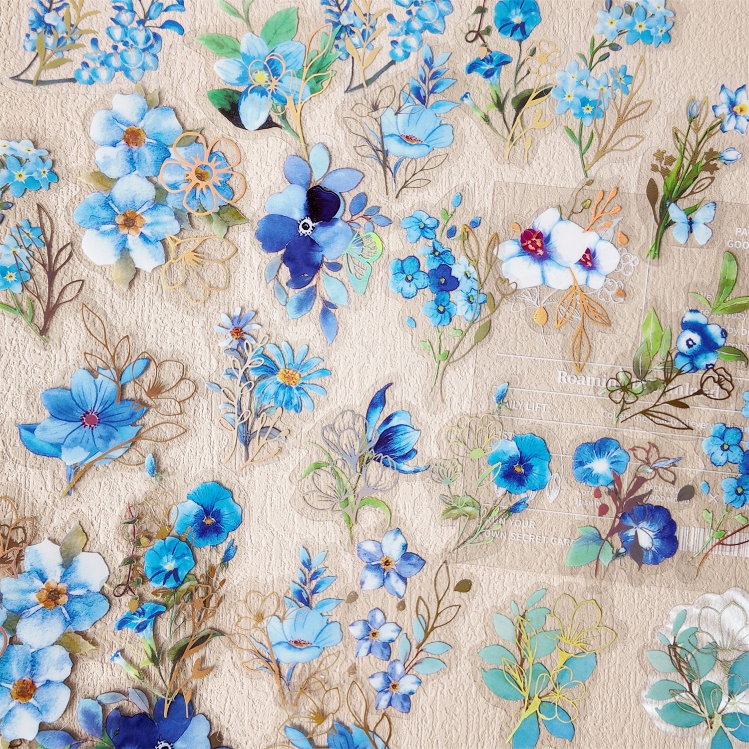 40Pcs PET Plant Flower Sticker - Art Craft Journal avaliação e preço