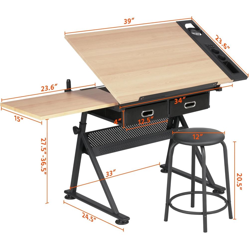 Height Adjustable Drating Tabl - Art & Craft Jojo avaliação e preço