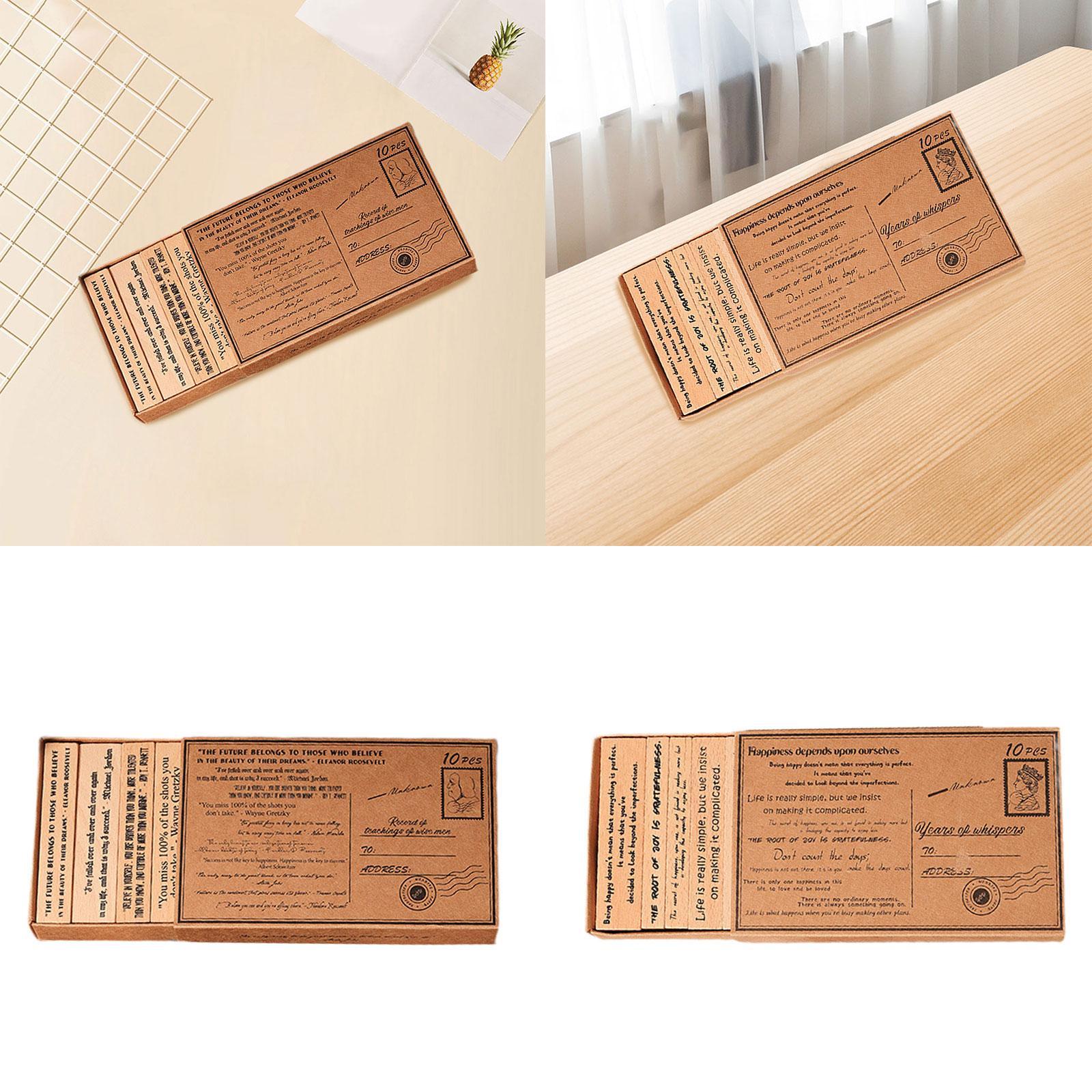 Wooden Stamp Set Handcraft Dec - Art Craft Quotes avaliação e preço