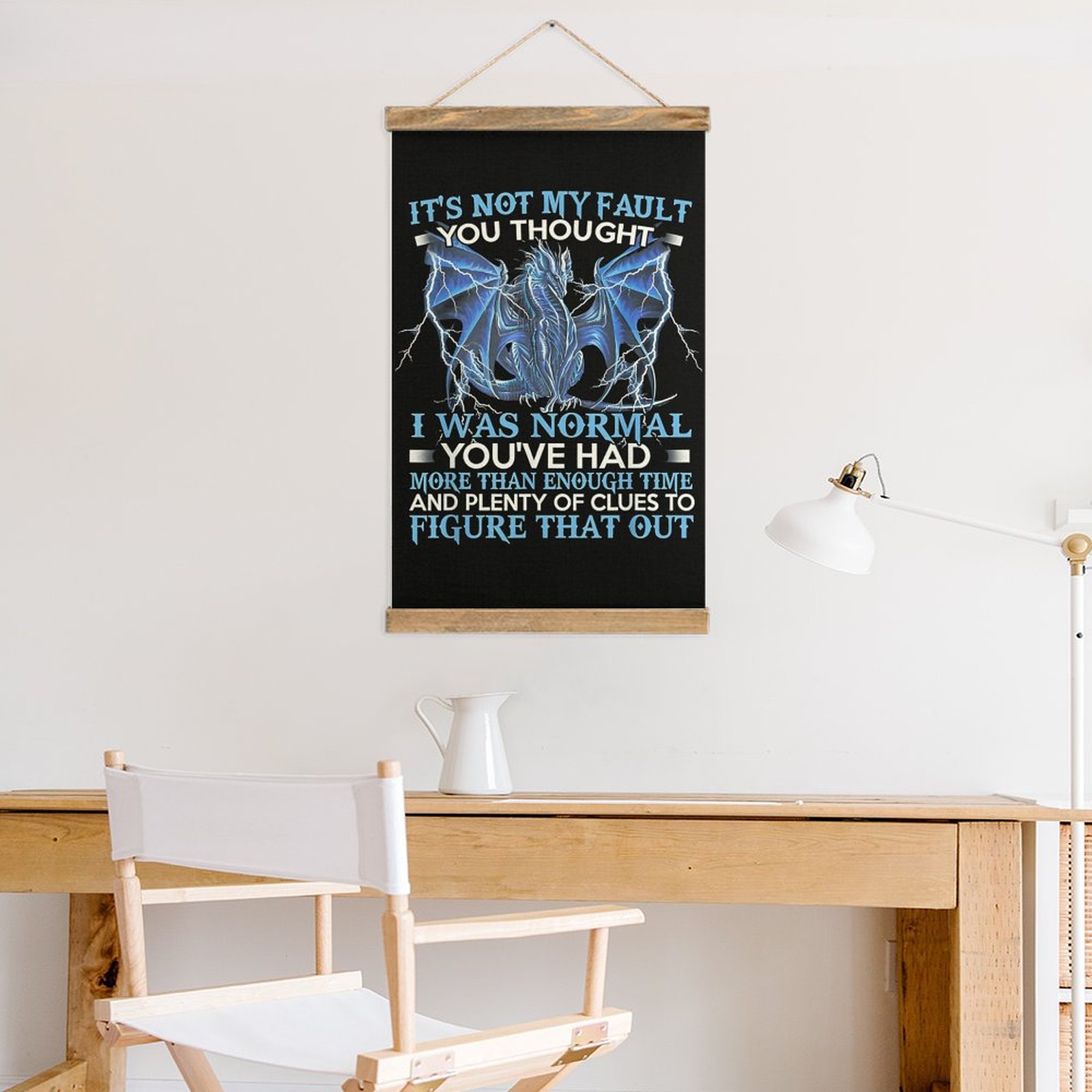Linen Hanging Painting Dragon  - Art Craft Quotes avaliação e preço