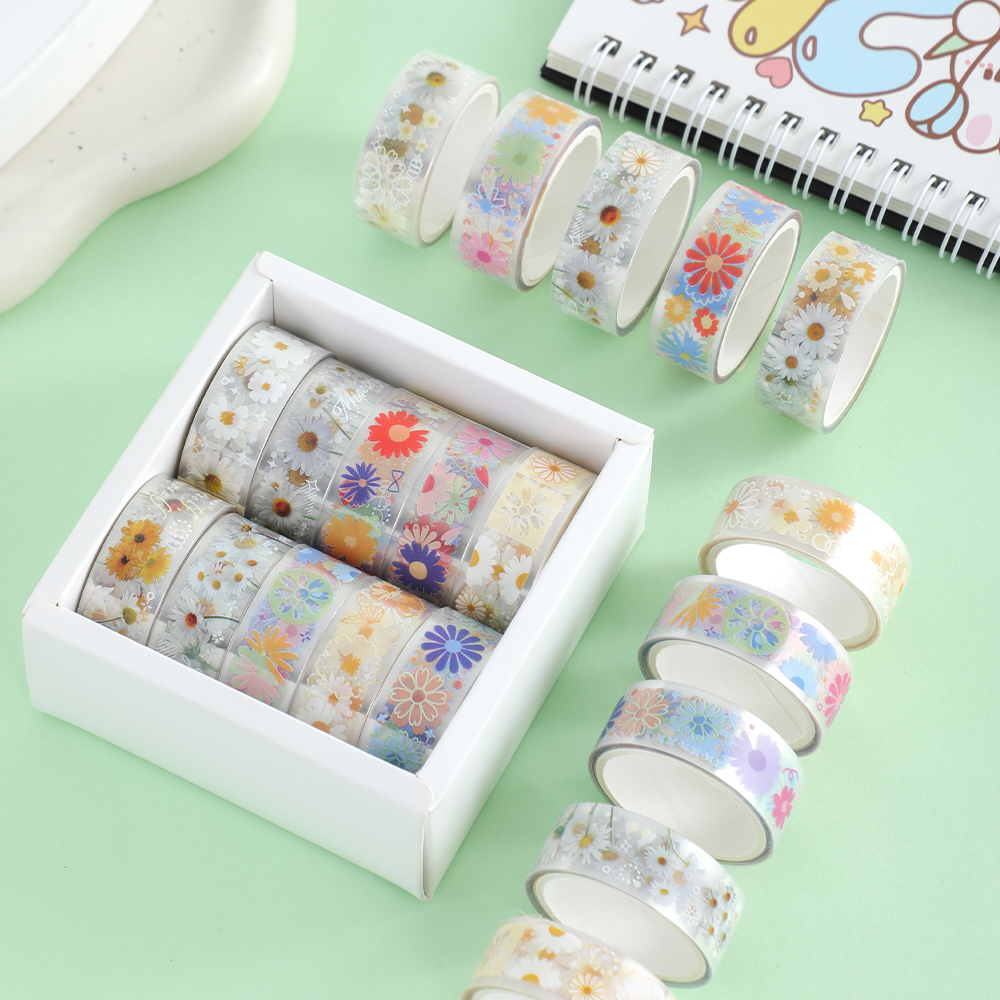 10 Rolls Daisy PET Masking Tap - Art Craft Journal avaliação e preço