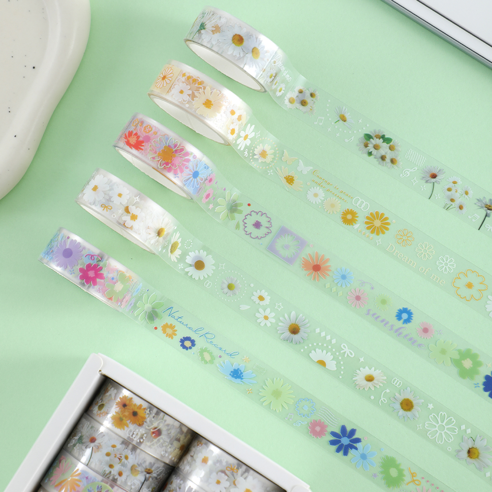 10 Rolls Daisy PET Masking Tap - Art Craft Journal avaliação e preço