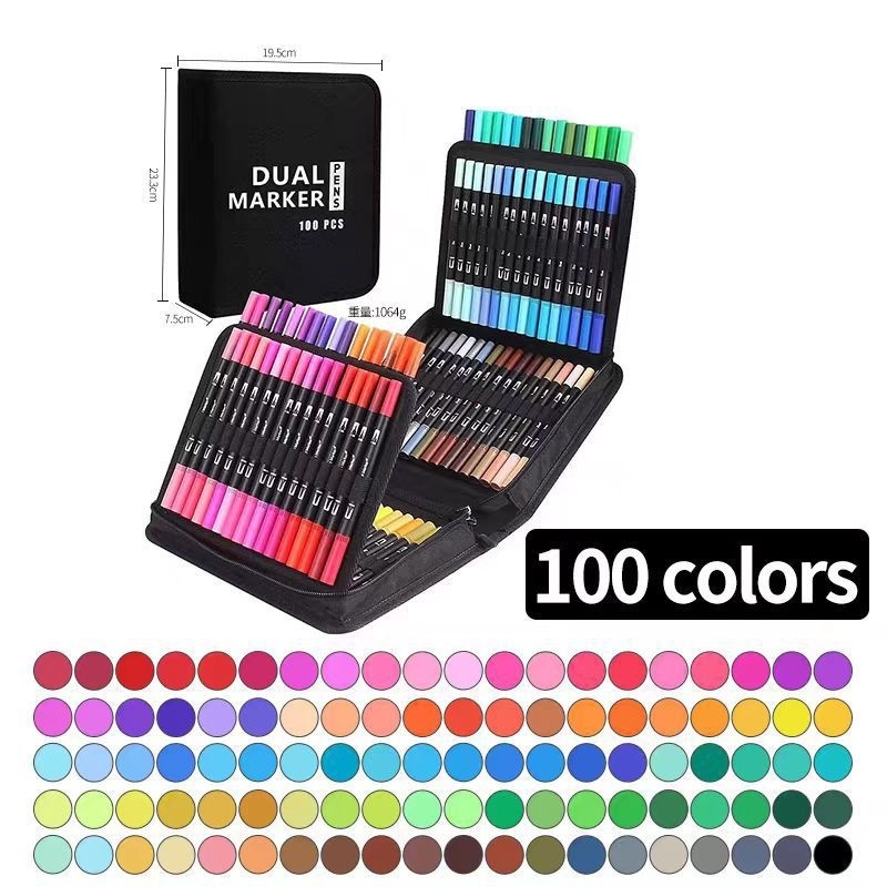 Vibrant 72/100PCS Double-Ended - Art Craft School avaliação e preço