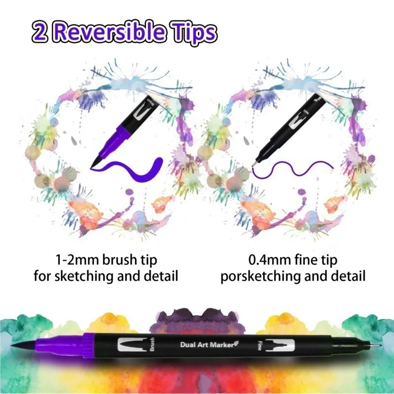 Vibrant 72/100PCS Double-Ended - Art Craft School avaliação e preço