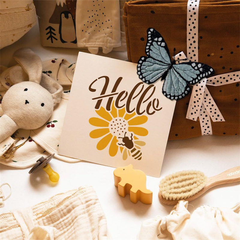 9Pcs Quotes Bee Honey Stencils - Art Craft Quotes avaliação e preço