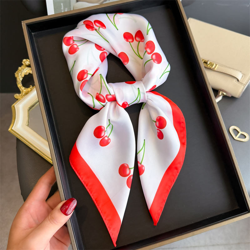 Luxury Square Satin Scarf Wome - Art Craft Bag avaliação e preço