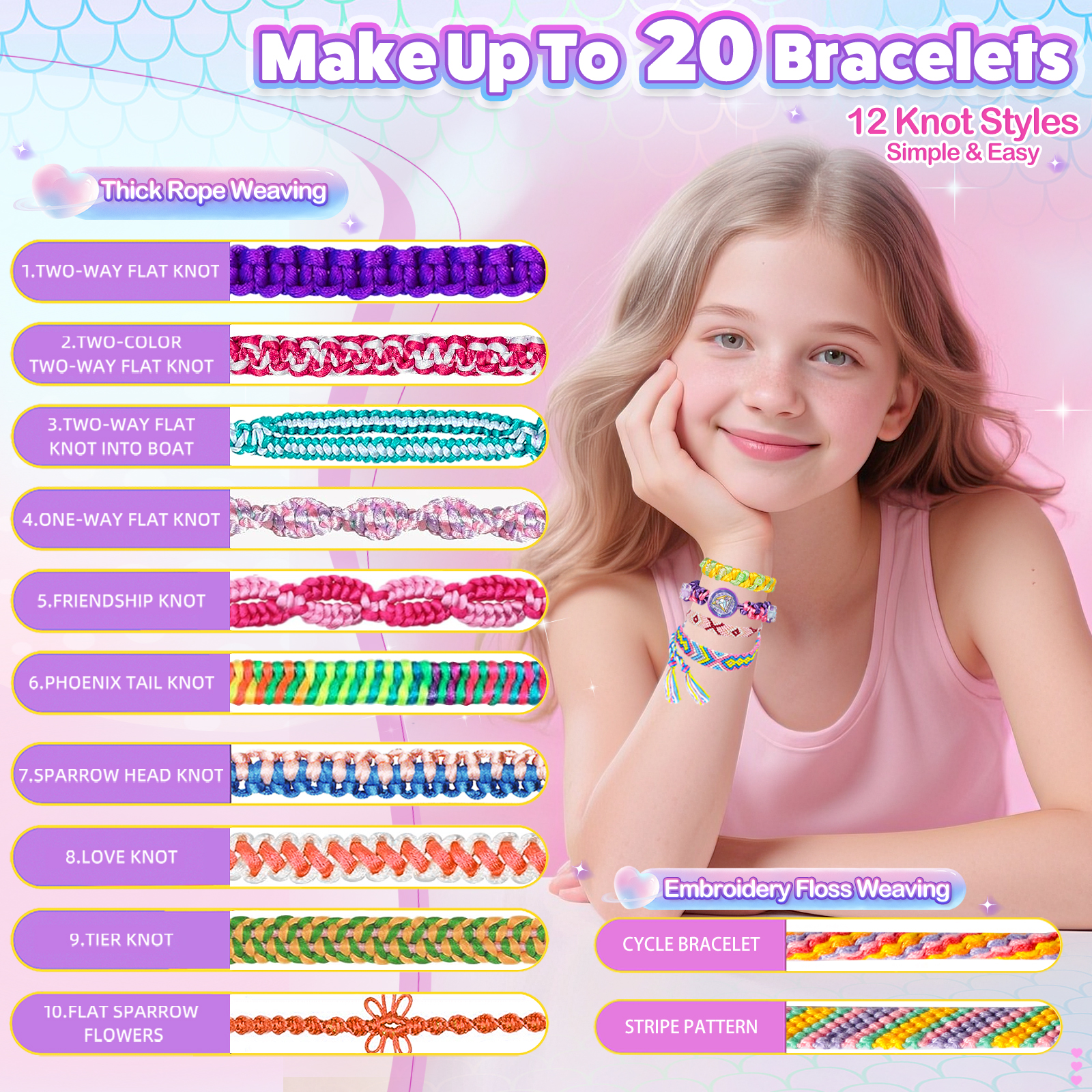 Friendship Bracelet Making Kit - Art Craft Ideas For Kids avaliação e preço